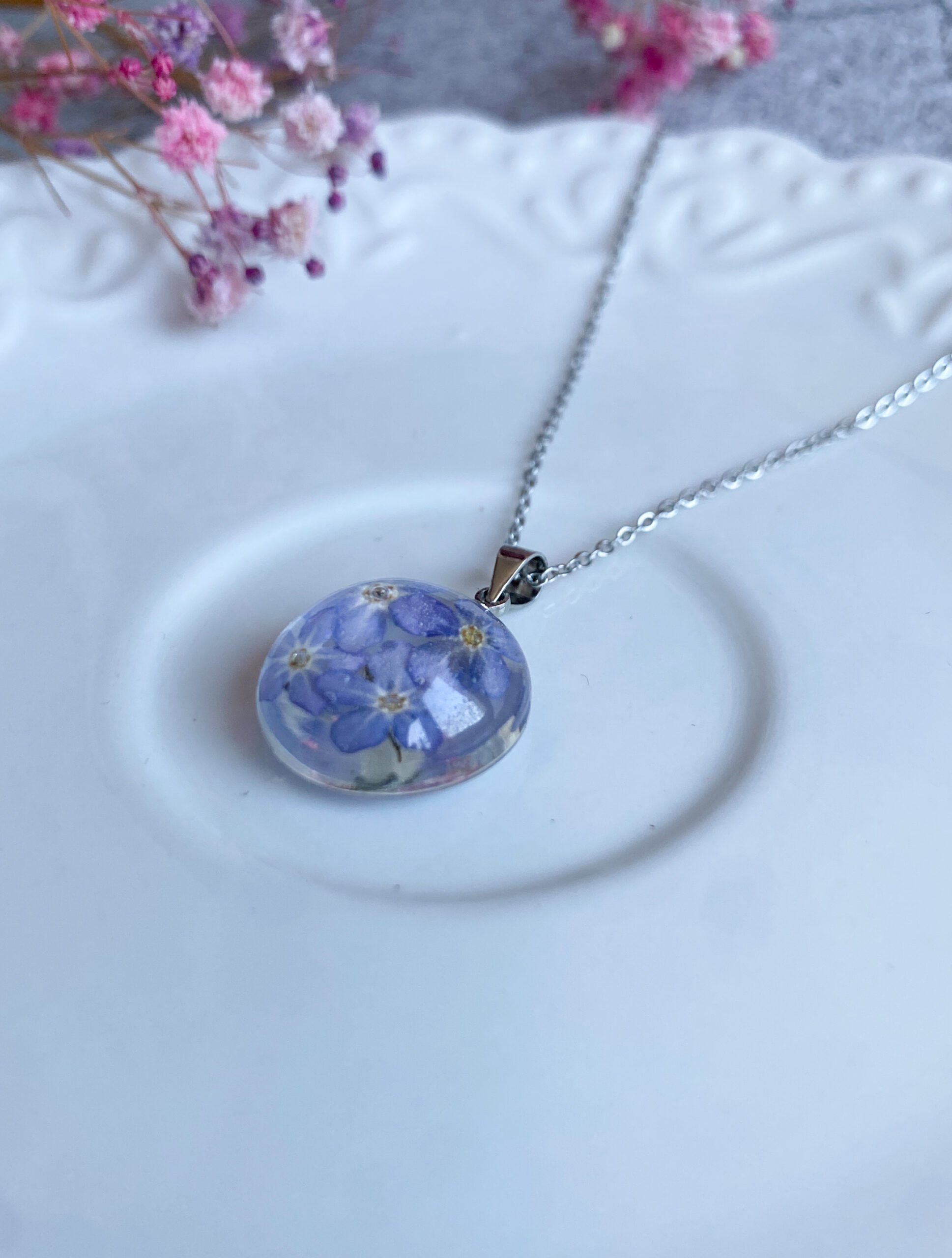 Zawieszka z niezapominajkami - obrazek 5