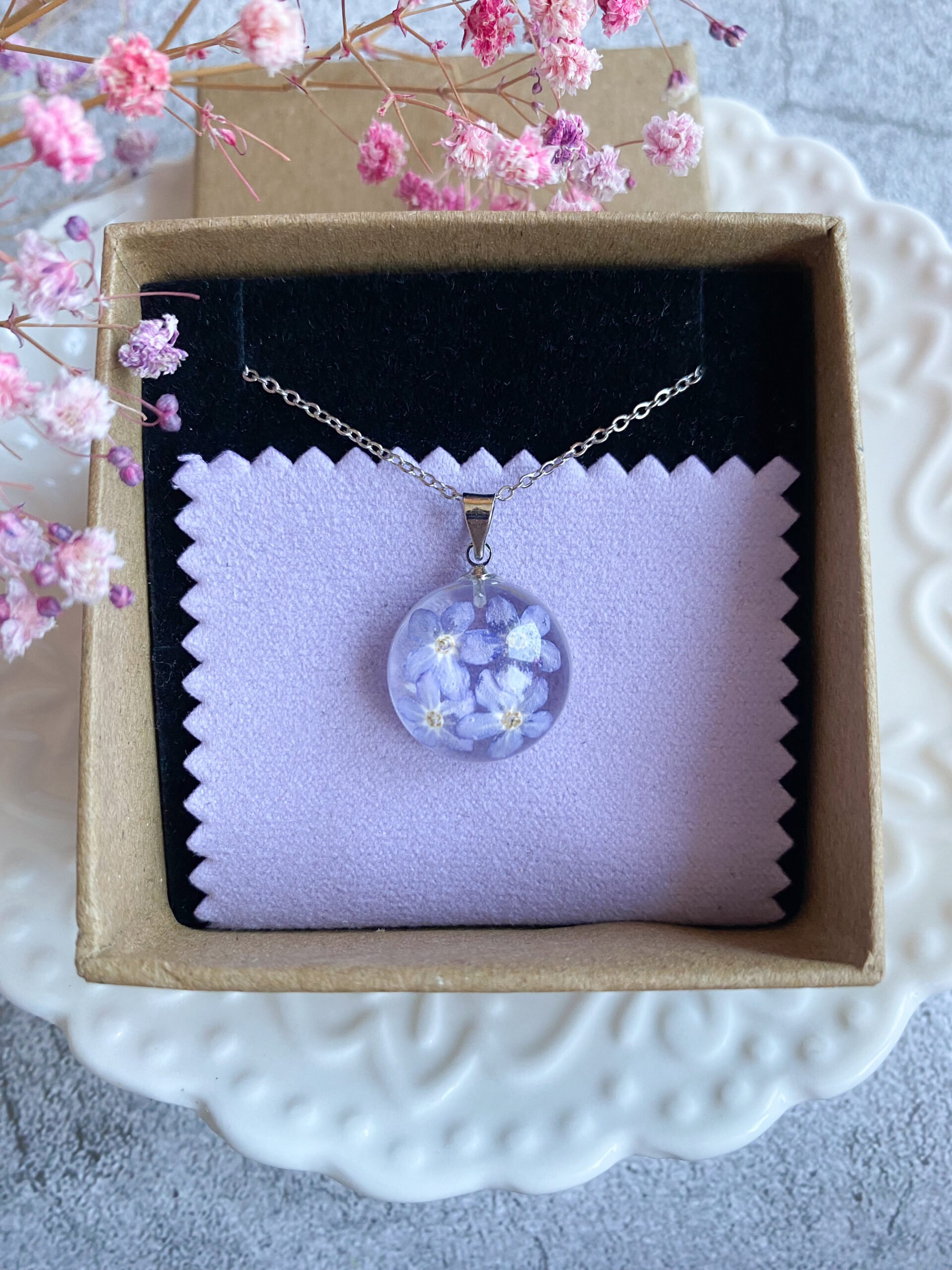 Zawieszka z niezapominajkami - obrazek 4