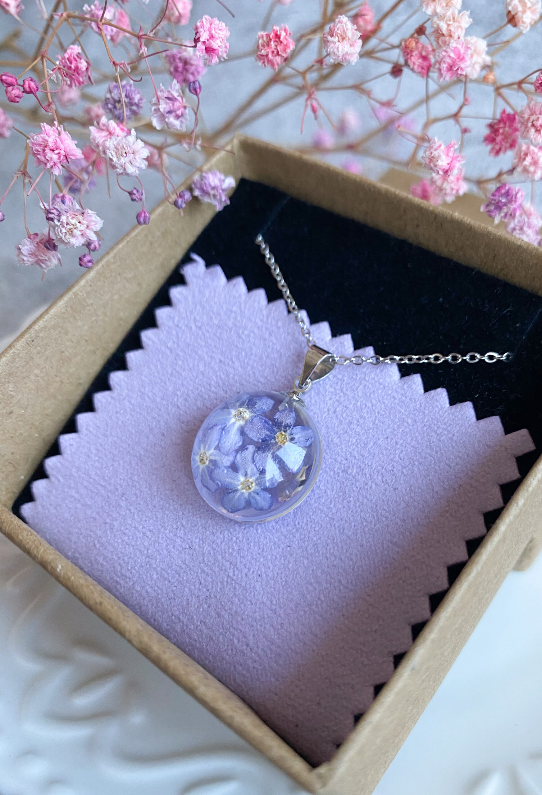 Zawieszka z niezapominajkami - obrazek 2