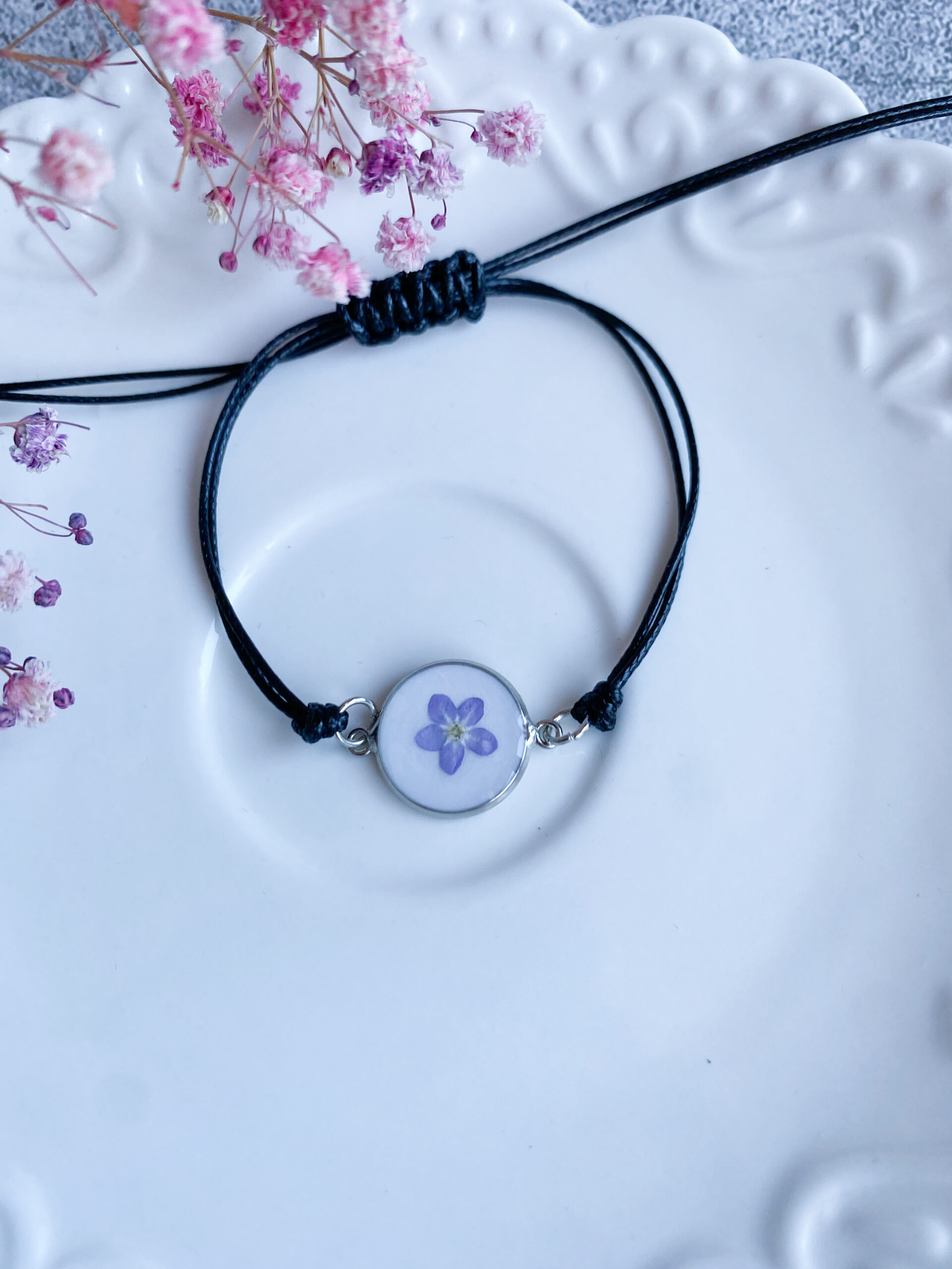 Bransoletka z niezapominajką - obrazek 6