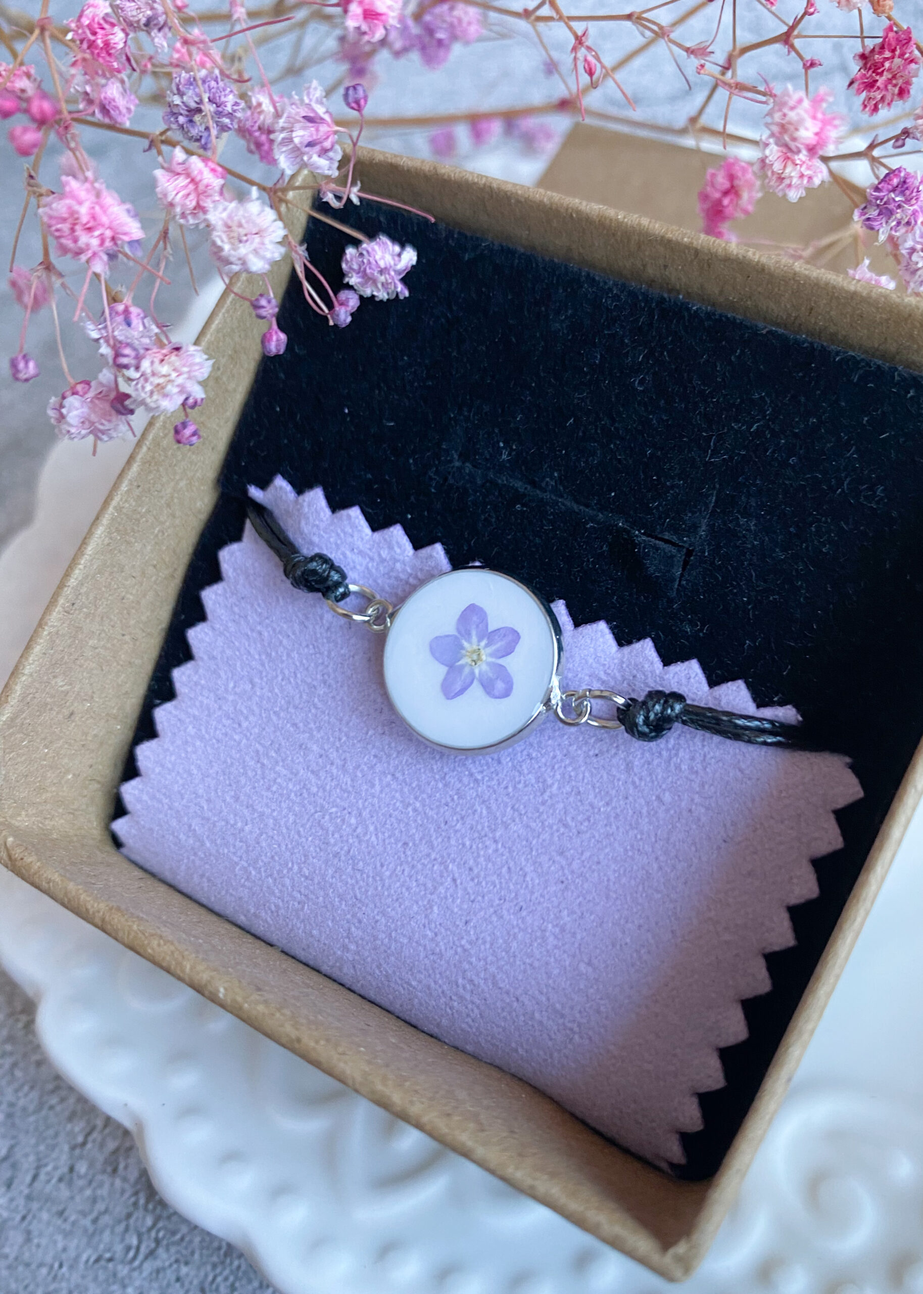Bransoletka z niezapominajką - obrazek 2
